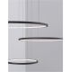 Pendule, Lustre suspendate - Lustra LED suspendata design circular PURPLE 3 ring neagra