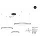 Pendule, Lustre suspendate - Lustra LED suspendata design circular PURPLE 3 ring neagra