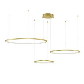 Lustra LED suspendata design circular PURPLE 3 ring aurie