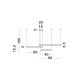 Pendule, Lustre suspendate - Lustra LED suspendata design circular PURPLE 3 ring aurie