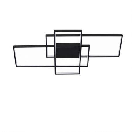 Lustre aplicate - Lustra LED cu telecomanda design geometric CLEA neagra