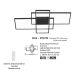 Lustre aplicate - Lustra LED cu telecomanda design geometric CLEA neagra
