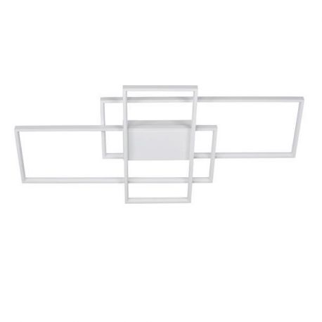 Lustre aplicate - Lustra LED cu telecomanda design geometric CLEA alba