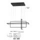 Pendule, Lustre suspendate - Lustra LED suspendata cu telecomanda design geometric CLEA neagra