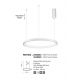 Pendule, Lustre suspendate - Lustra LED dimabila design circular PERTINO D-58cm