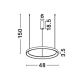 Pendule, Lustre suspendate - Lustra LED dimabila design circular PERTINO D-48cm