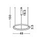 Pendule, Lustre suspendate - Lustra LED dimabila design circular PERTINO D-48cm