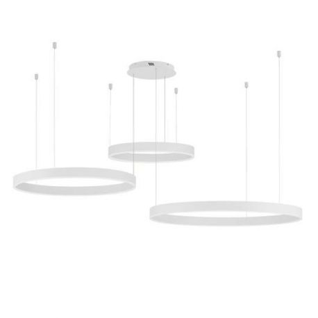 Candelabre, Lustre - Lustra LED dimabila design circular MOTIF 3 ring alb