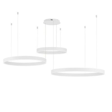 Candelabre, Lustre - Lustra LED dimabila design circular MOTIF 3 ring alb