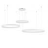 Lustra LED dimabila design circular MOTIF 3 ring alb