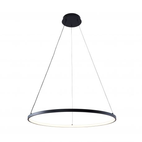 Candelabre, Lustre - Lustra LED moderna design circular BRENO negru 60cm