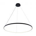 Lustra LED moderna design circular BRENO negru 80cm