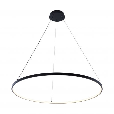 Candelabre, Lustre - Lustra LED moderna design circular BRENO negru 80cm