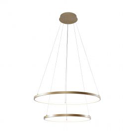 Candelabre, Lustre - Lustra LED moderna design circular BRENO auriu 40/60cm