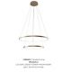 Candelabre, Lustre - Lustra LED moderna design circular BRENO auriu 40/60cm