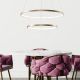 Candelabre, Lustre - Lustra LED moderna design circular BRENO auriu 60/80cm