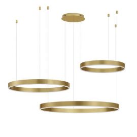 Candelabre, Lustre - Lustra LED dimabila design circular MOTIF 3 ring auriu