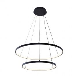 Candelabre, Lustre - Lustra LED moderna design circular BRENO negru 40/60cm