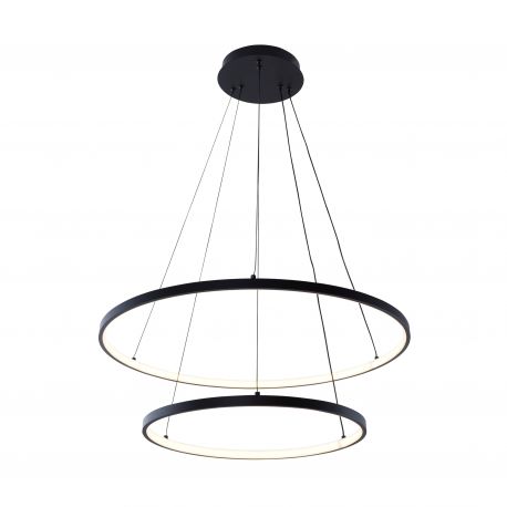Candelabre, Lustre - Lustra LED moderna design circular BRENO negru 40/60cm