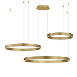 Candelabre, Lustre - Lustra LED dimabila design circular MOTIF 3 ring auriu