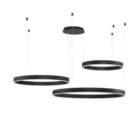 Candelabre, Lustre - Lustra LED dimabila design circular MOTIF 3 ring negru