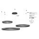 Candelabre, Lustre - Lustra LED dimabila design circular MOTIF 3 ring negru