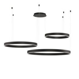 Candelabre, Lustre - Lustra LED dimabila design circular MOTIF 3 ring negru