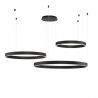 Lustra LED dimabila design circular MOTIF 3 ring negru