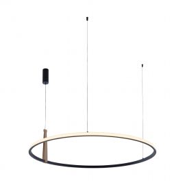 Candelabre, Lustre - Lustra LED moderna cu detalii din lemn CLAUD