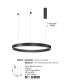Candelabre, Lustre - Lustra LED dimabila design circular MOTIF D-80cm