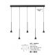 Candelabre, Lustre - Lustra LED dimabila suspendata NET negru