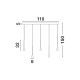 Candelabre, Lustre - Lustra LED dimabila suspendata NET negru