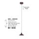 Pendule, Lustre suspendate - Pendul LED design minimalist DRO maro