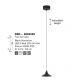 Pendule, Lustre suspendate - Pendul LED design minimalist DRO negru