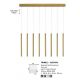 Candelabre, Lustre - Lustra LED suspendata design minimalist TRIMLE aurie