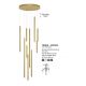 Candelabre, Lustre - Lustra LED suspendata design minimalist TRIMLE aurie