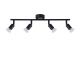 Plafoniere cu spoturi, Spoturi aplicate - Plafonirea cu 4 spoturi design minimalist LUP negru