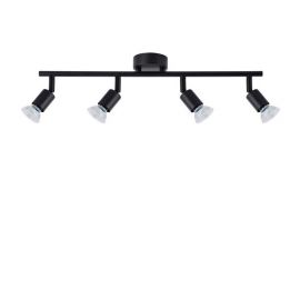 Plafoniere cu spoturi, Spoturi aplicate - Plafonirea cu 4 spoturi design minimalist LUP negru