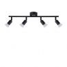 Plafonirea cu 4 spoturi design minimalist LUP negru