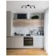 Plafoniere cu spoturi, Spoturi aplicate - Plafonirea cu 4 spoturi design minimalist LUP negru