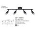 Plafoniere cu spoturi, Spoturi aplicate - Plafonirea cu 4 spoturi design minimalist LUP negru