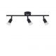 Plafoniere cu spoturi, Spoturi aplicate - Plafonirea cu 3 spoturi design minimalist LUP negru