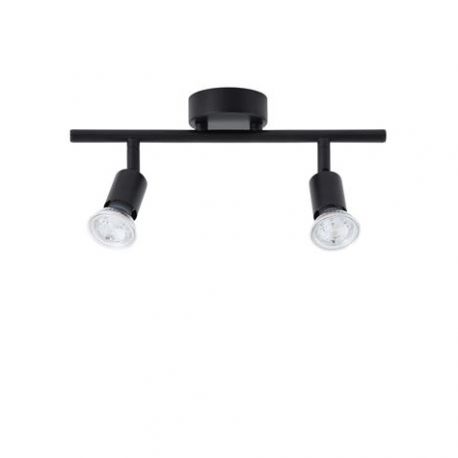 Plafoniere cu spoturi, Spoturi aplicate - Plafonirea cu 2 spoturi design minimalist LUP negru