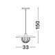 Pendule, Lustre suspendate - Lustra /Pendul metalic design modern FOX auriu