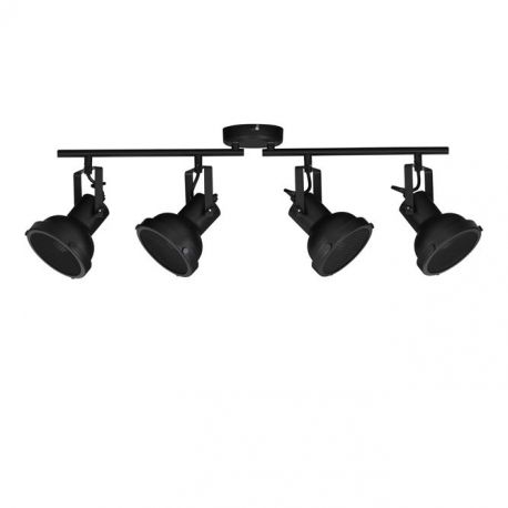 Corpuri de iluminat - Lustra aplicata metalica design retro RUVI 4 negru