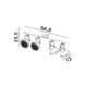 Corpuri de iluminat - Lustra aplicata metalica design retro RUVI 4 negru
