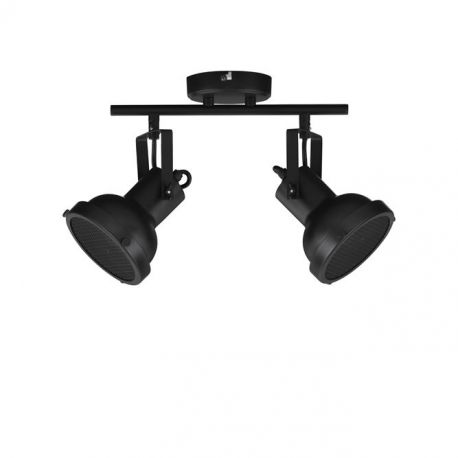 Plafoniere cu spoturi, Spoturi aplicate - Lustra aplicata metalica design retro RUVI 2 negru