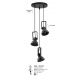 Pendule, Lustre suspendate - Lustra suspendata metalica design retro RUVI negru