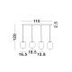 Pendule, Lustre suspendate - Lustra suspendata design modern LATO 4L