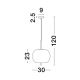 Pendule, Lustre suspendate - Lustra/Pendul design modern LATO D-30cm